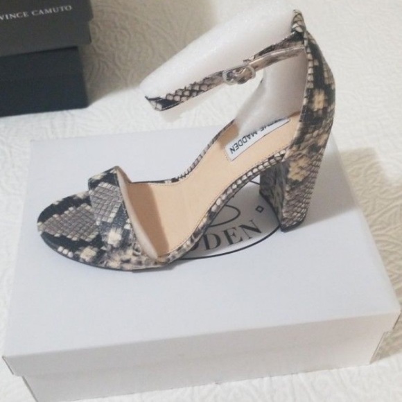 Steve Madden Shoes - Steve Madden snake skin heeled sandals size 9.6 NIB